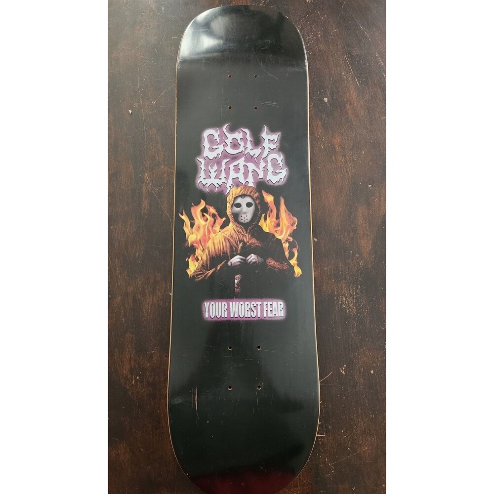 Golf Wang "Your Worst Fear" Skateboard Deck Tyler The Creator FW21 Black Used